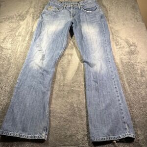 Cinch Mens Medium Wash Blue Denim Western Cowboy Jeans 32x32 MB93034007